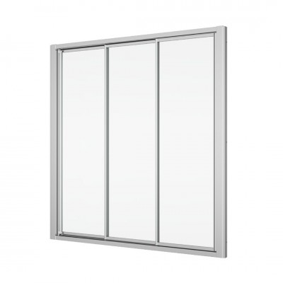 Sanswiss Top Line parawan nawannowy 3-częściowy 150x150 cm prawy srebrny połysk TOW3D15005007