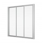 Sanswiss Top Line parawan nawannowy 3-częściowy 150x150 cm prawy srebrny połysk TOW3D15005007