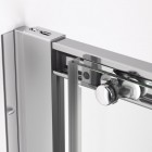 Sanswiss Top Line parawan nawannowy 2-częściowy 160x150 cm srebrny połysk TOPB216005007
