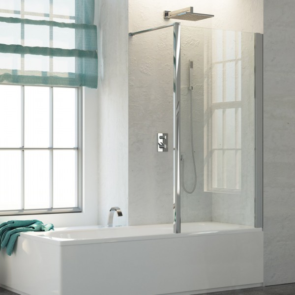 Sanswiss Top Line parawan nawannowy 1-częściowy 90x150 cm srebrny połysk TOPV09005007