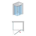Sanswiss Annea kabina prysznicowa prostokątna 90x80 cm prawa AN13D09005007+ANT08005007