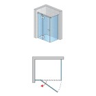 Sanswiss Annea kabina prysznicowa prostokątna 90x70 cm lewa czarny mat AN13G09000607+ANT07000607