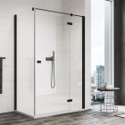 Sanswiss Annea kabina prysznicowa prostokątna 90x70 cm prawa czarny mat AN13D09000607+ANT107000607