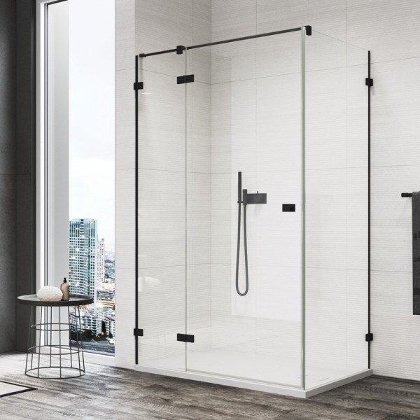 Sanswiss Annea kabina prysznicowa kwadratowa 75 cm lewa czarny mat 54785