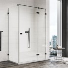 Sanswiss Annea kabina prysznicowa kwadratowa 75 cm prawa czarny mat 54786