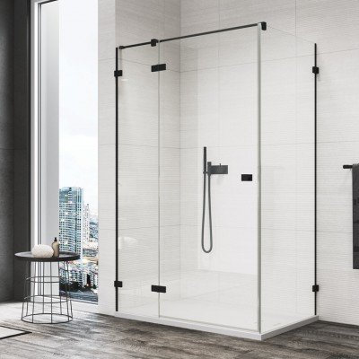 Sanswiss Annea kabina prysznicowa prostokątna 80x70 cm lewa czarny mat 54833