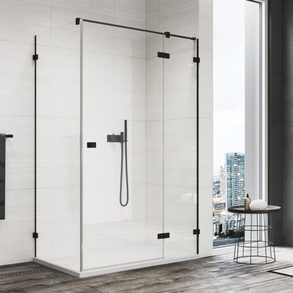 Sanswiss Annea kabina prysznicowa prostokątna 80x70 cm prawa czarny mat 54852