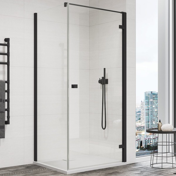 Sanswiss Annea kabina prysznicowa prostokątna 90x70 cm prawa czarny mat AN1CD09000607+ANT07000607