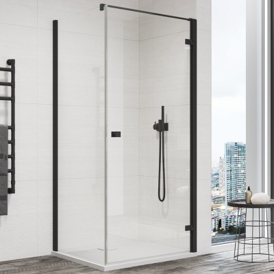 Sanswiss Annea kabina prysznicowa prostokątna 90x70 cm prawa czarny mat AN1CD09000607+ANT07000607