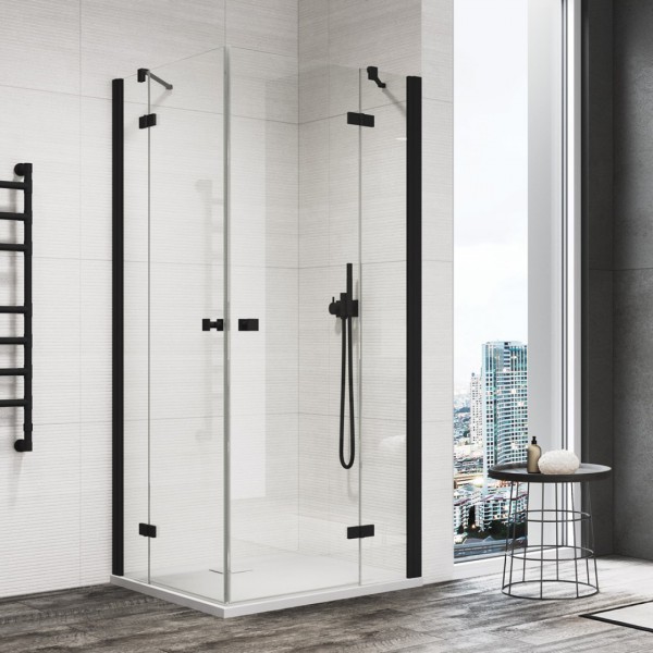 Sanswiss Annea kabina prysznicowa prostokątna 80x75 cm prawa czarny mat 54934
