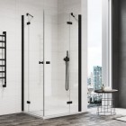 Sanswiss Annea kabina prysznicowa prostokątna 80x75 cm prawa czarny mat 54934
