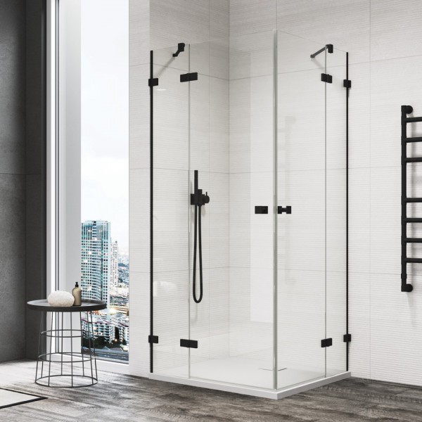 Sanswiss Annea kabina prysznicowa prostokątna 80x75 cm lewa czarny mat 54991