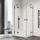 Sanswiss Annea kabina prysznicowa prostokątna 80x75 cm lewa czarny mat 54991