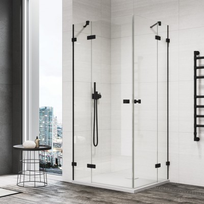 Sanswiss Annea kabina prysznicowa prostokątna 90x75 cm lewa czarny mat 54992