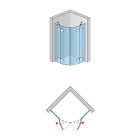 SanSwiss Annea kabina prysznicowa półokrągła 80 cm ANR550805007