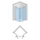 SanSwiss Annea kabina półokrągła drzwi uchylne 100x100 cm czarna