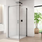 Sanswiss Cadura ścianka prysznicowa 70 cm boczna do drzwi czarny mat CAT10700607