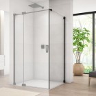 Sanswiss Cadura ścianka prysznicowa 70 cm boczna do drzwi czarny mat CAT10700607