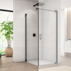 Sanswiss Cadura ścianka prysznicowa 70 cm boczna do drzwi czarny mat CAT10700607