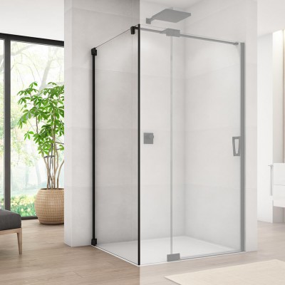 Sanswiss Cadura ścianka prysznicowa 70 cm boczna do drzwi czarny mat CAT30700607