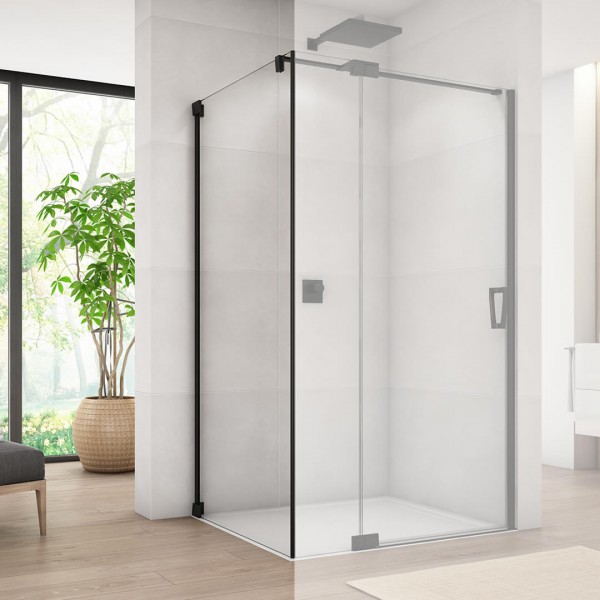 Sanswiss Cadura ścianka prysznicowa 70 cm boczna do drzwi czarny mat CAT30700607