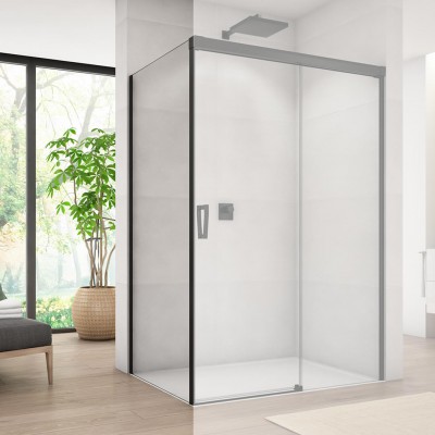 Sanswiss Cadura ścianka prysznicowa 70 cm boczna do drzwi czarny mat CAST0700607