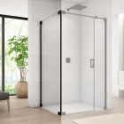 Sanswiss Cadura ścianka prysznicowa 70 cm boczna do drzwi czarny mat CAT20700607