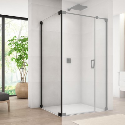 Sanswiss Cadura ścianka prysznicowa 70 cm boczna do drzwi czarny mat CAT20700607