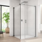 Sanswiss Cadura ścianka prysznicowa 70 cm boczna do drzwi czarny mat CAT50700607