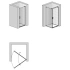 Sanswiss Cadura drzwi prysznicowe 70 cm prawe biały mat CA1CD0700907
