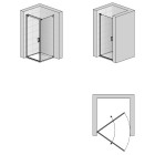 Sanswiss Cadura drzwi prysznicowe 70 cm lewa złoty CA1G0701207