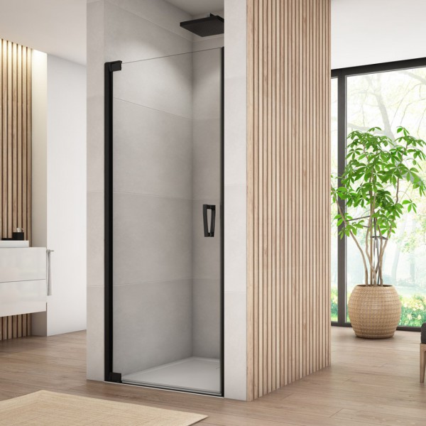 Sanswiss Cadura drzwi prysznicowe 70 cm lewe czarny mat CA1CG0700607