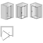 Sanswiss Cadura drzwi prysznicowe 75 cm prawe biały mat CA13D0750907