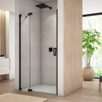 Sanswiss Cadura drzwi prysznicowe 75 cm lewe czarny mat CA13G0750607