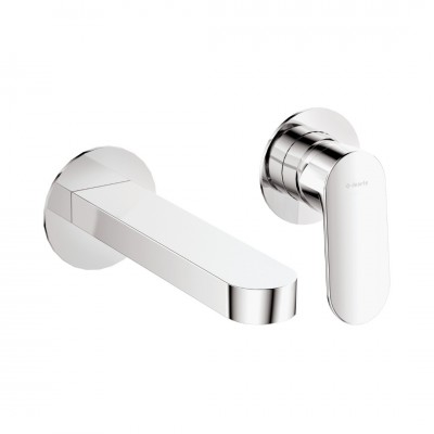 Deante Alpinia bateria umywalkowa 2-otworowa podtynkowa wylewka 15,3 cm chrom BGA_055L