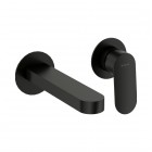 Deante Alpinia bateria umywalkowa 2-otworowa podtynkowa wylewka 15,3 cm czarny mat BGA_N55L