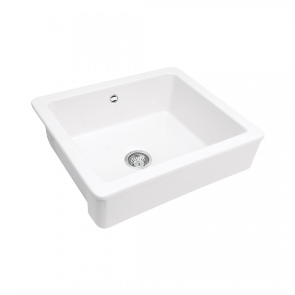 Deante Sabor zlewozmywak ceramiczny 61,5x48,5 cm biały ZCB_610H