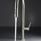 Deante Olfato bateria kuchenna z wyciąganą wylewką stal szczotkowana BQO_F72M