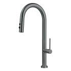 Deante Olfato bateria kuchenna z wyciąganą wylewką titanium BQO_D72M