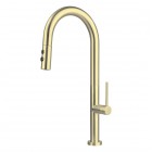 Deante Olfato bateria kuchenna z wyciąganą wylewką złoto szczotkowane BQO_R72M