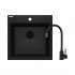 Deante Evora zlewozmywak granitowy 50x50 cm z baterią czarny mat ZQJNN103