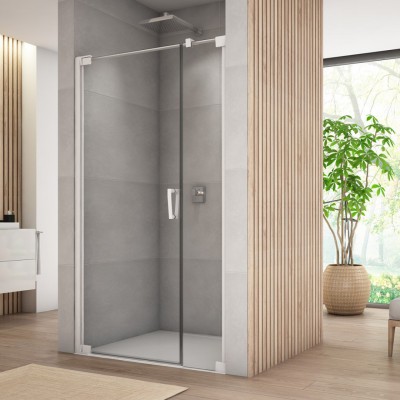 Sanswiss Cadura drzwi prysznicowe 80 cm lewe biały mat CA31CG0800907