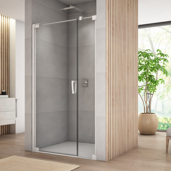 Sanswiss Cadura drzwi prysznicowe 80 cm lewe biały mat CA31CG0800907