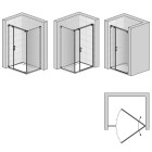 Sanswiss Cadura drzwi prysznicowe 80 cm prawe biały mat CA31CD0800907