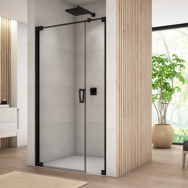 Sanswiss Cadura drzwi prysznicowe 80 cm lewe czarny mat CA31CG0800607