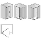 Sanswiss Cadura drzwi prysznicowe 80 cm lewe złoty CA31CG0801207