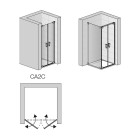 Sanswiss Cadura drzwi prysznicowe 70 cm złoty CA2C0701207