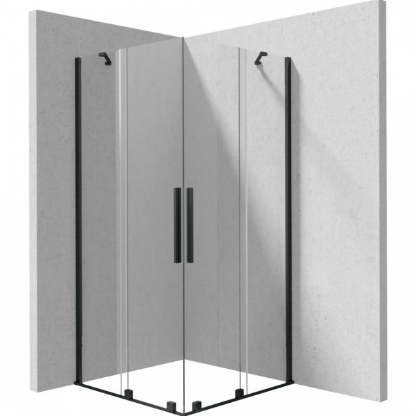 Deante Prizma kabina prysznicowa kwadratowa 90 cm czarny mat 55322