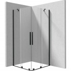 Deante Prizma kabina prysznicowa kwadratowa 90 cm czarny mat 55322