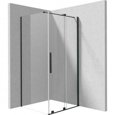 Deante Prizma kabina prysznicowa prostokątna 90x80 cm czarny mat 55384 Deante Prizma kabina prysznicowa prostokątna 90x80 cm czarny mat 55384